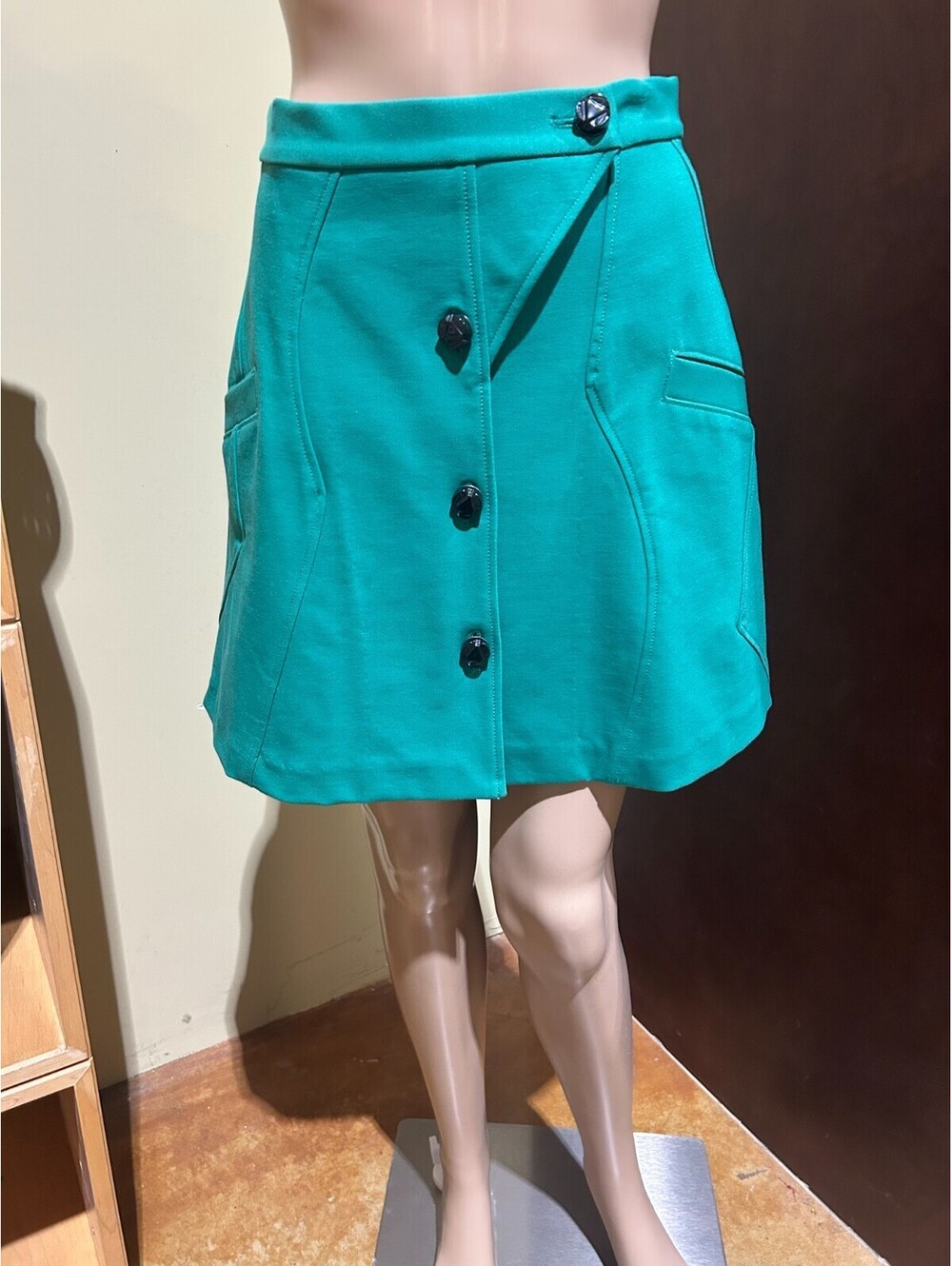 Proenza Schouler Emerald Green Jersey Skirt Size 6